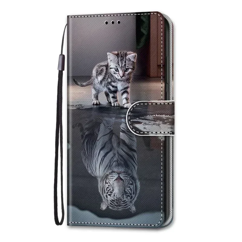 Animal Painted Wallet Book Stand Phone Case