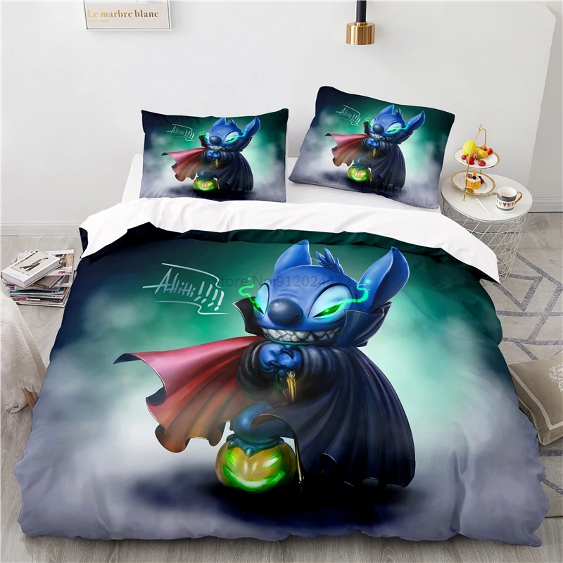 Classic Cartoon Stitch Bed Cover Set Pillowcase 3d Disney Bedding Sets Single Double Twin Full Queen King Size Duvet Cover Sets 