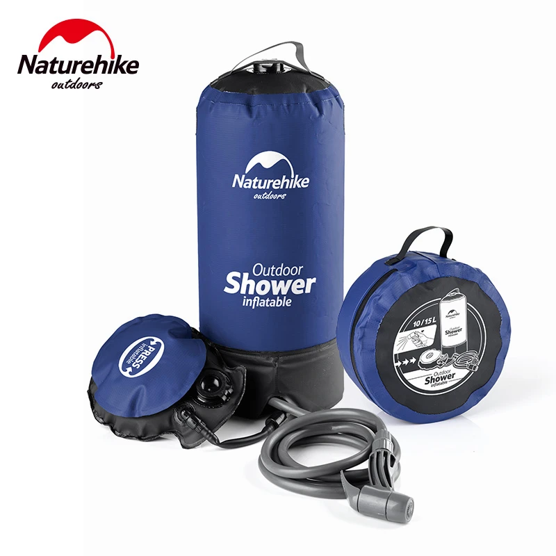 naturehike-11l-camping-shower-water-bag-faucet-portable-inflatable-car-washing-pressure-shower-bag-outdoor-tools