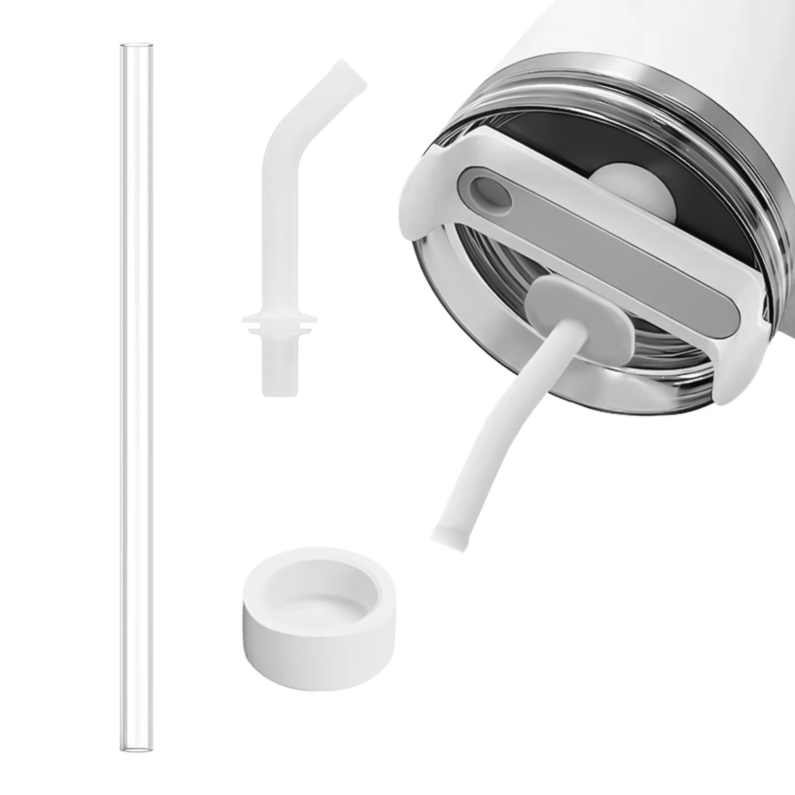 Accessori per Stanley Cup H2.0, inclusi 2 tappi per bicchieri Stanley Cup, 2 coperchi per tappo di cannuccia Stanley, 2 tappi Stanley a prova di