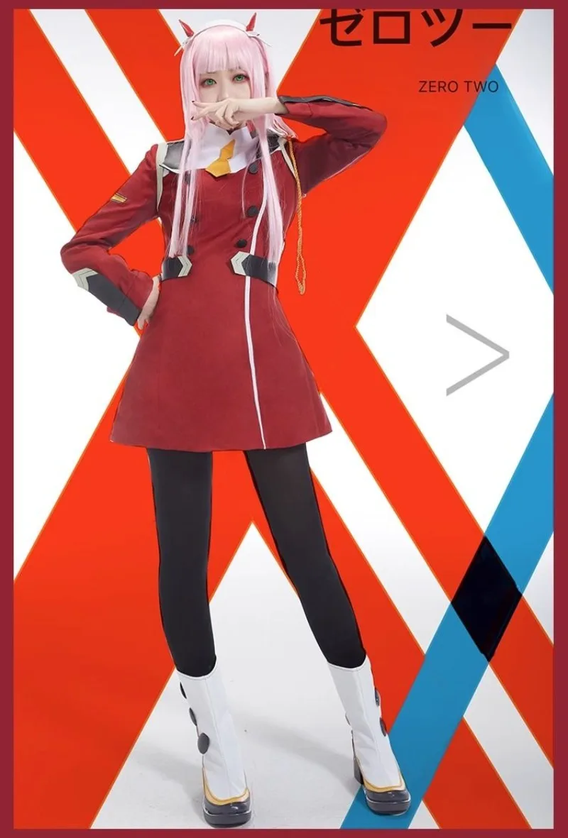 DARLING in the FRANXX Zero Two Red Uniform Cosplay Costume