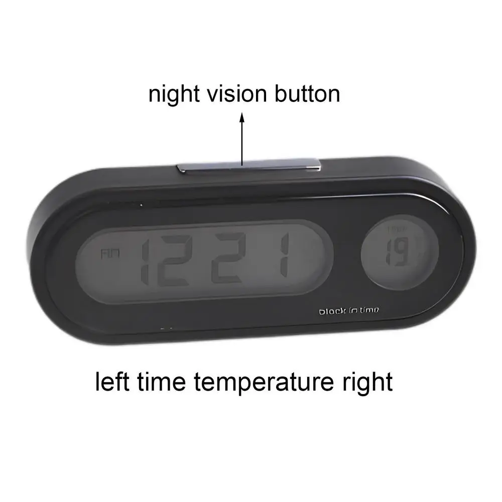 Auto Thermograph For Car Weather Temperature Humidity Clock With LED Light Car Clock Thermograph Car Dashboard Clock Car