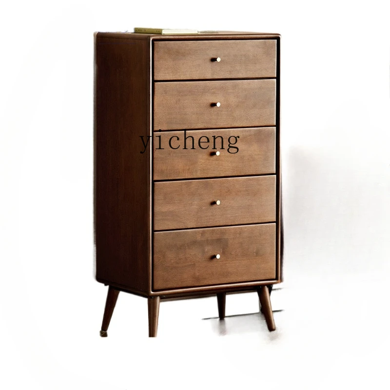 

ZC Solid Wood Chest of Drawers Bedroom Storage Cabinet Six-Drawer Storage Cabinet Living Room Wall Locker