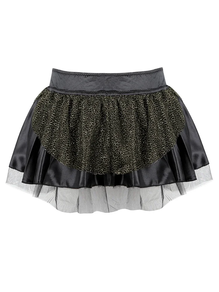 Peacock Feather Satin Skirts Gothic Tulle Skirt Women Party Clubwear Vintage Burlesque Bustier Costumes Rave Outfits