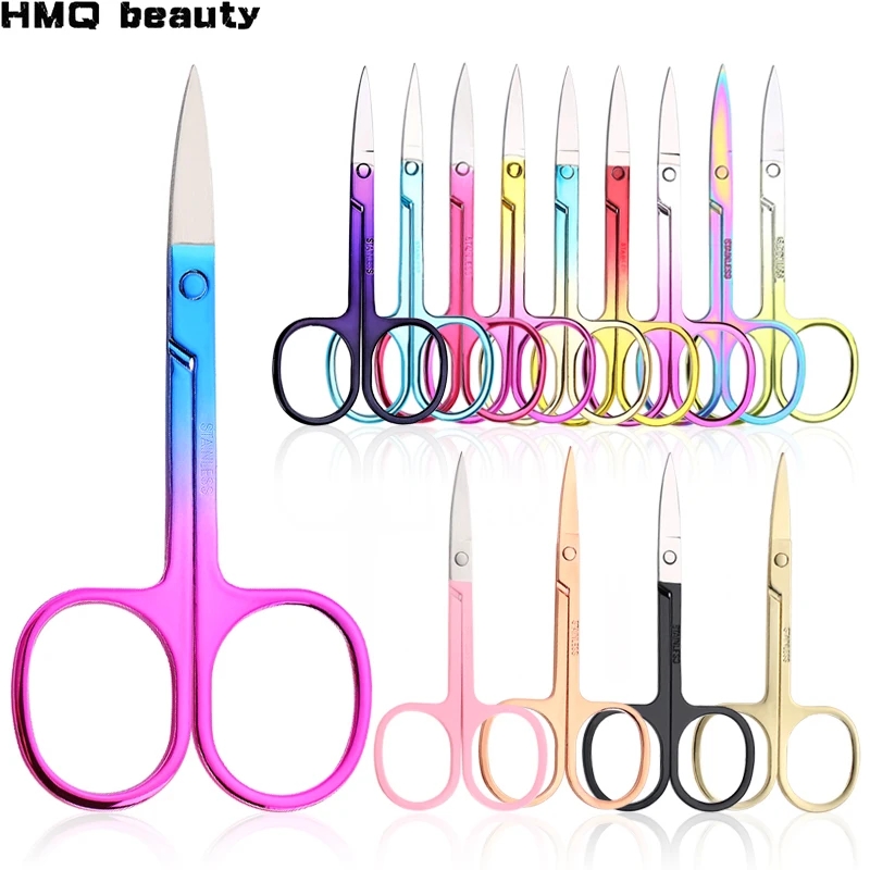 

Professional Stainless Steel Eyelashes Scissors Makeup Beauty Tools Nose Facial Hair Remover Nail Eyebrow Scissors Accessories