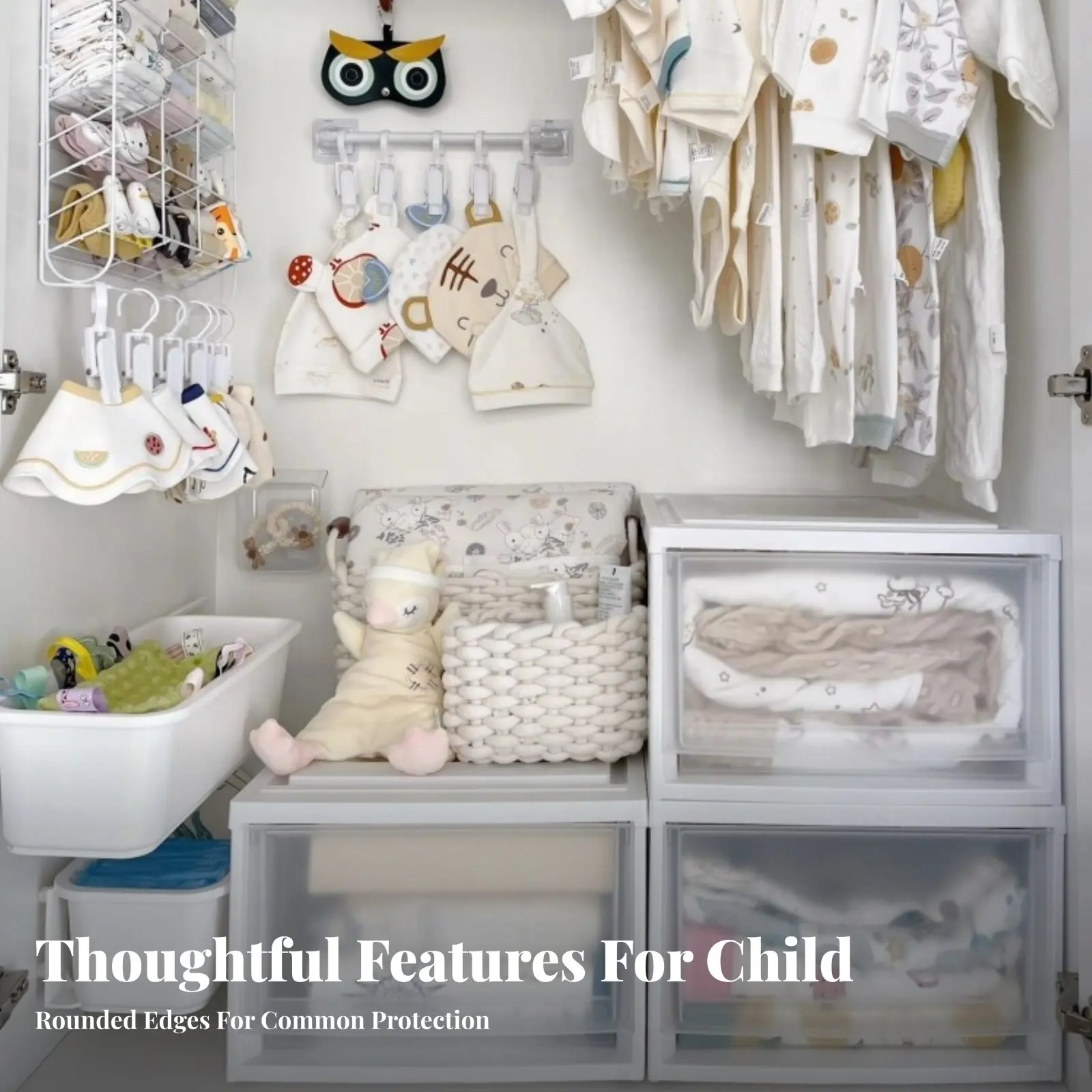 확장 가능한 수납 바 공간 절약형 접착식 걸이봉 다용도로 활용 가능, 가정주인, 보육원, 침실, 캐비닛에 적합