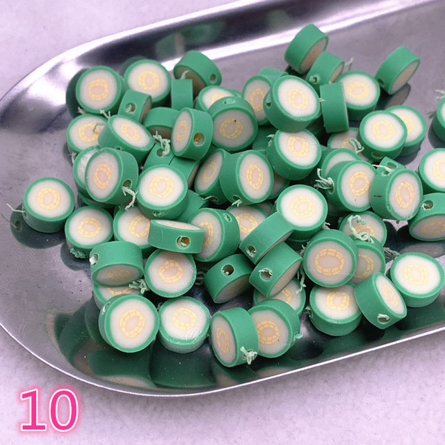 10mm Color Fruit Beads Polymer Clay Beads Polymer Clay Spacer Loose Beads for Jewelry Making DIY Bracelet Accessories