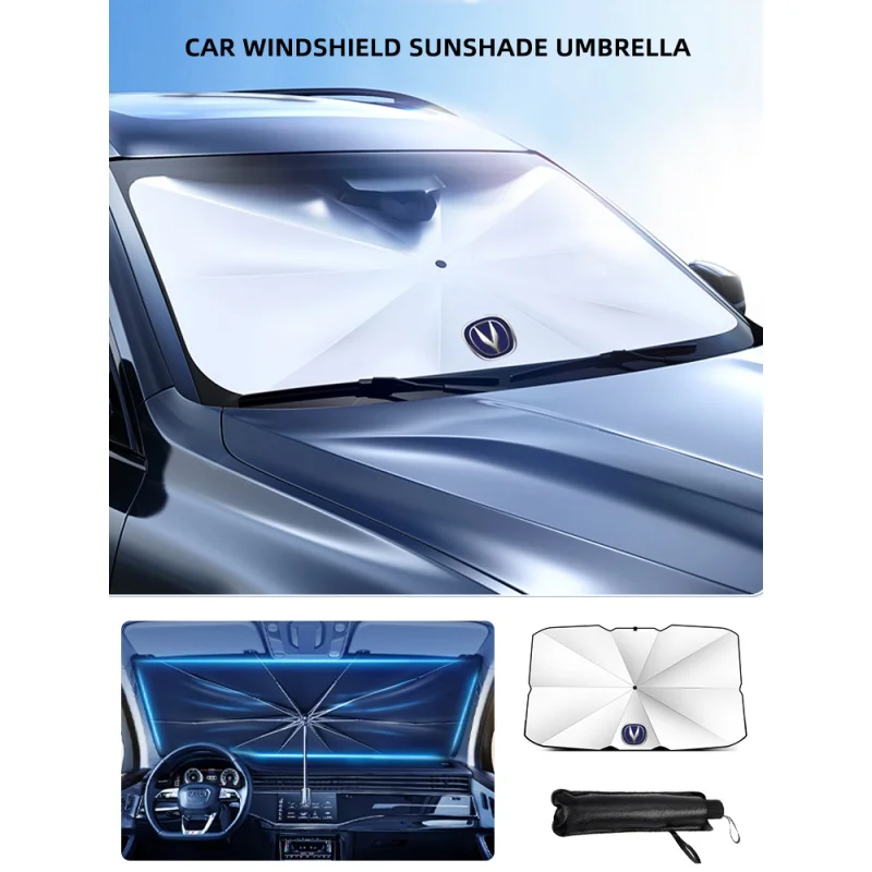 Car Logo Foldable Sunshade Windshield UV Protection Sunshade Changan