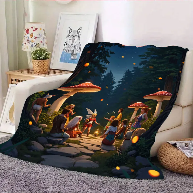 Flannel Enchanted Forest Gathering Blanket