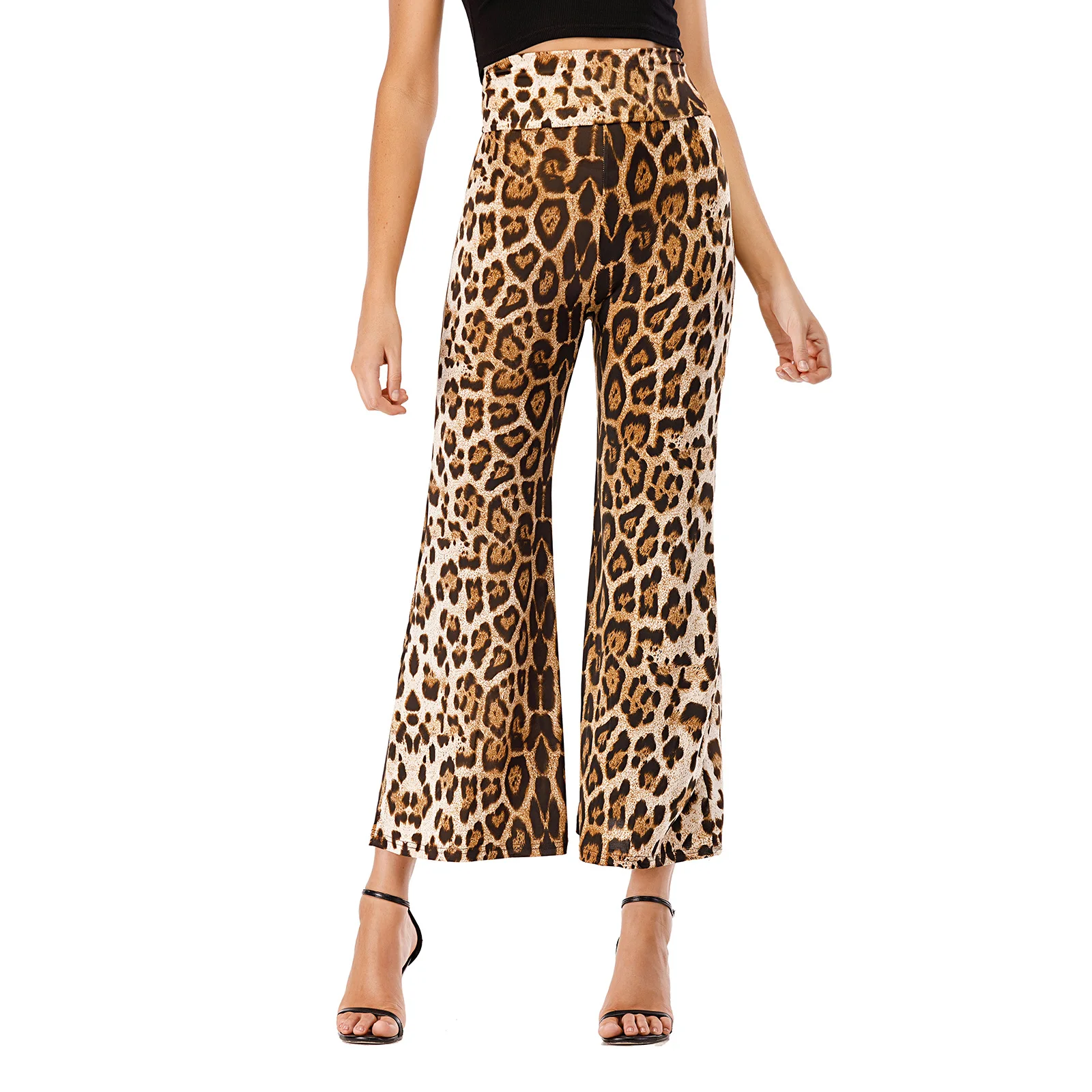

Hips Fitness Pants Yoga Running Training High Waist Peach Hip Leggings Leopard Yellow Fit Gym Sports Sliming Seamless Swearpants