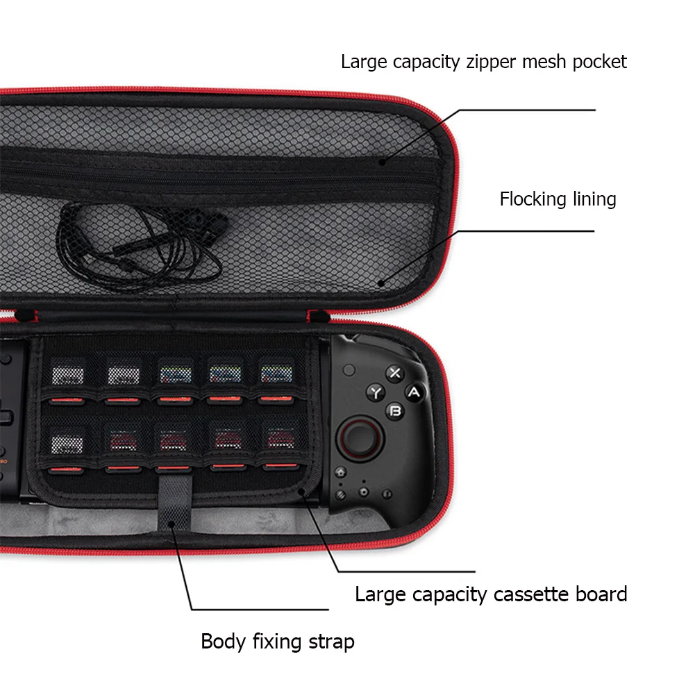 Hard Shell Protective Bag for Ns Hori High-Capacity Storage Pouch Travel Carry Case for Nintendo Switch Hori Split Pad Accessory