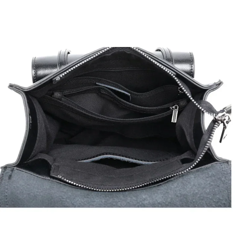 Genuine Leather Women Backpack School Daypack