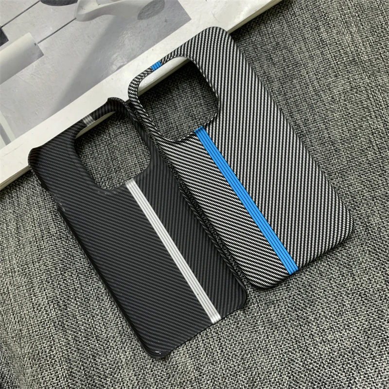 Carbon Fiber Texture Track Pattern Protective Phone Case - Hard PC Back Cover