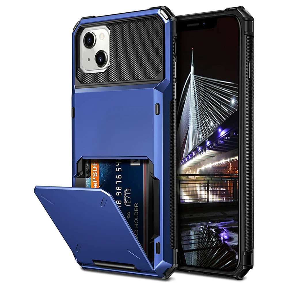 

14 Plus For iPhone 14 Plus Case For iPhone 14 Pro 13 Mini 12 11 XS XR X SE Wallet 5-Card Pocket Slot Cover For iPhone 14 Plus