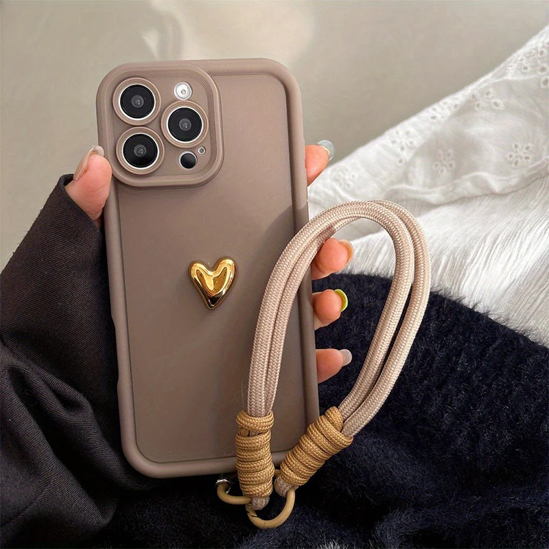 ตัวเลือกสินค้า เคสโทรศัพท์แฟชั่นเกาหลี 3D ลายน่ารัก พร้อมสายคล้องมือ