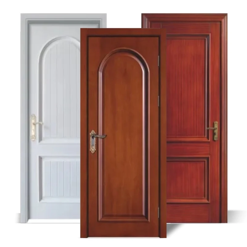 Newest design Main entry painted timber wooden pivot door glass invisible bathroom door 4