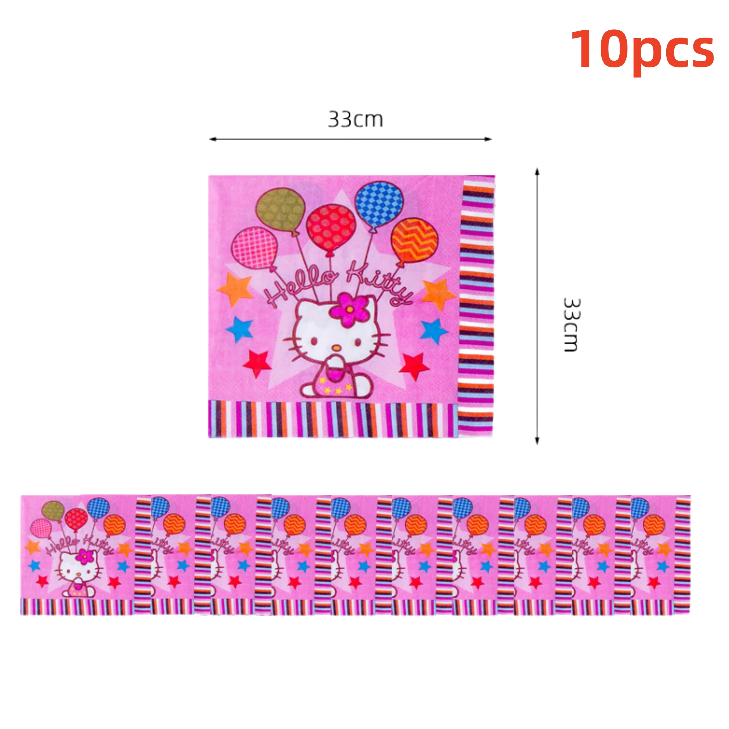thumbnail image 1 of Globos de dibujos animados con temática de Hello Kitty y Sanrio, decoraciones para fiestas de cumpleaños, vajillas desechables, pancartas, soportes para pasteles, bolsas ecológicas, 1 of 5