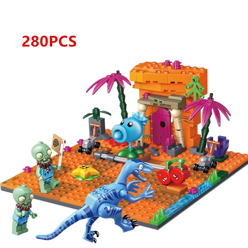 Plants vs Zombies 2 Building Blocks Toys Big Wave Beach Adventure Small Particle PVZ Future Scene Bricks Children's Gift Toy puzzle toys building blocks toys