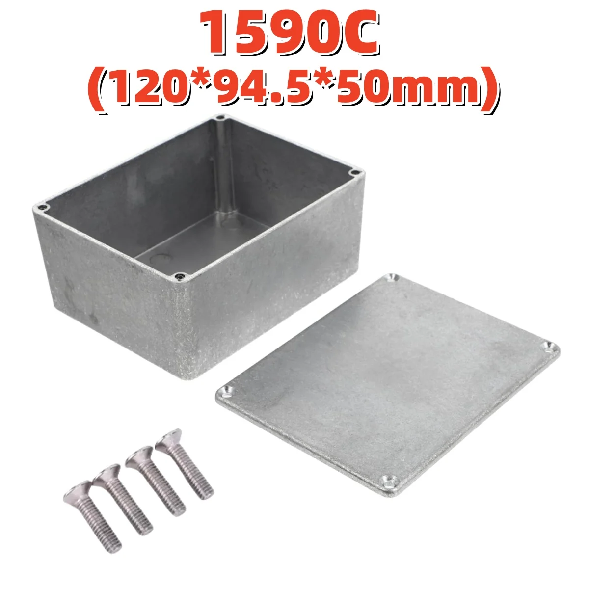 1590C Stil Gitarre Effekt Pedal Aluminium Box/mit Schrauben Gehäuse Effekte Pedal Stomp Box Gehäuse für Gitarre Zubehör – Detail 7