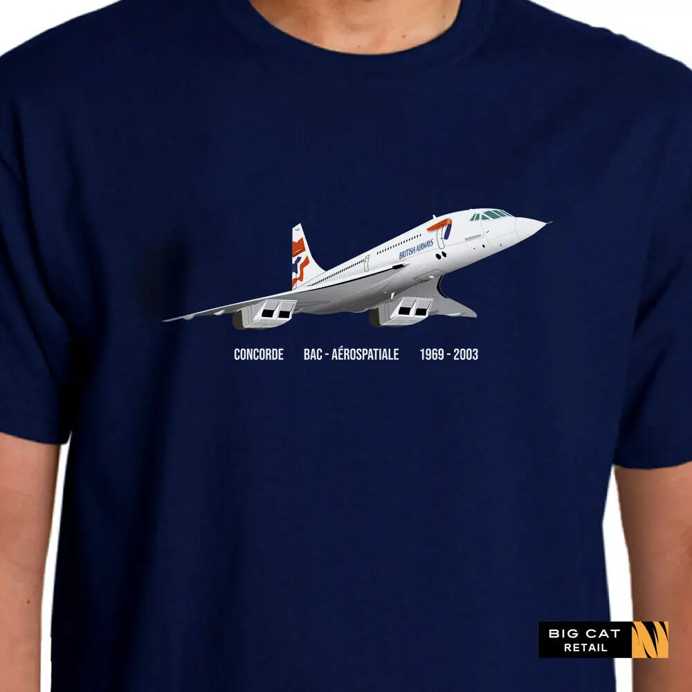 Nuova Maglietta Aeroclassica Heritage Concorde Ba Livy Airliner Maniche Lunghe O Corte
