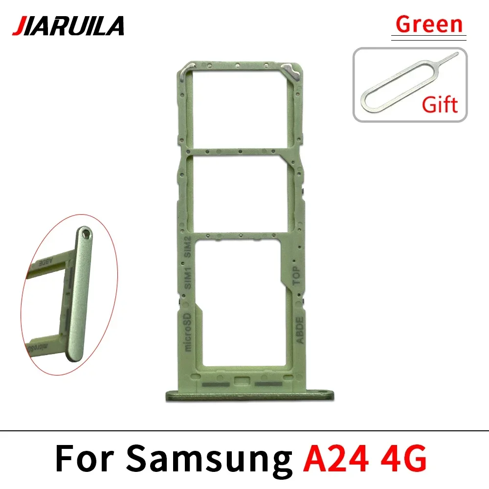 새로운 삼성 A24 M13 M14 4G M15 5G SIM 카드 트레이 홀더 싱글/듀얼 슬롯 교체 부품