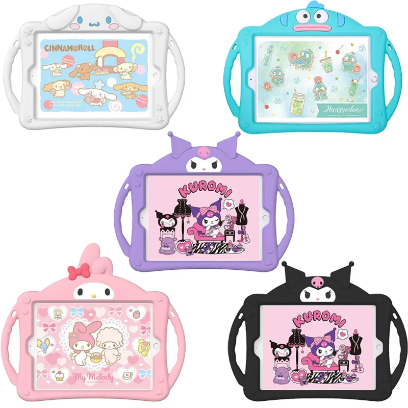 

Sanrio My Melody Kuromi Cinnamoroll аниме противоударный защитный чехол для планшета мультяшный милый мягкий чехол с ручкой для Apple Ipad