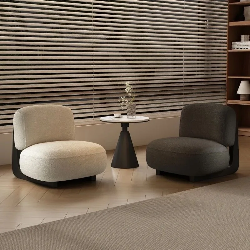 Single Sofa Set Meeting Table Chair Combination Beauty Salon Reception Sofa Balcony Cream Style Lazy Lounge Chair Design Style