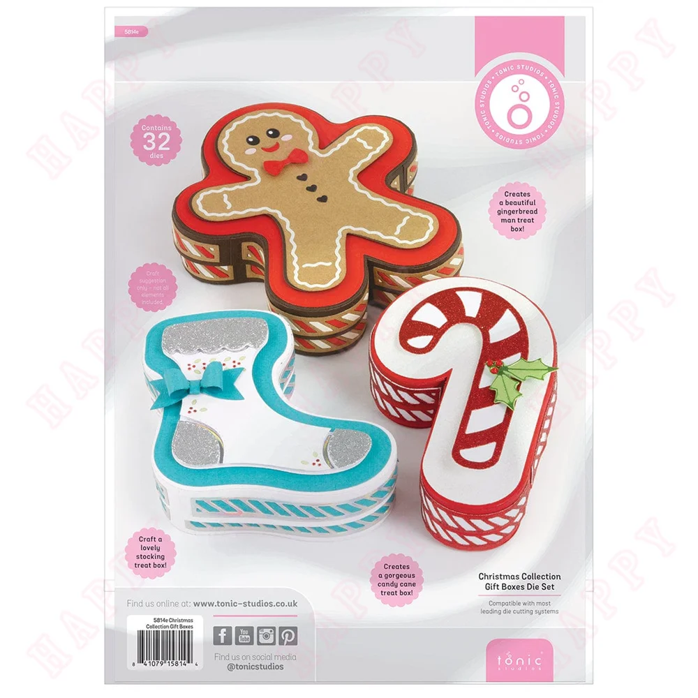Christmas Festive Frames & Baubles Die Box Metal Cutting Dies Stencil DIY Scrapbooking Album Embossing Paper Card