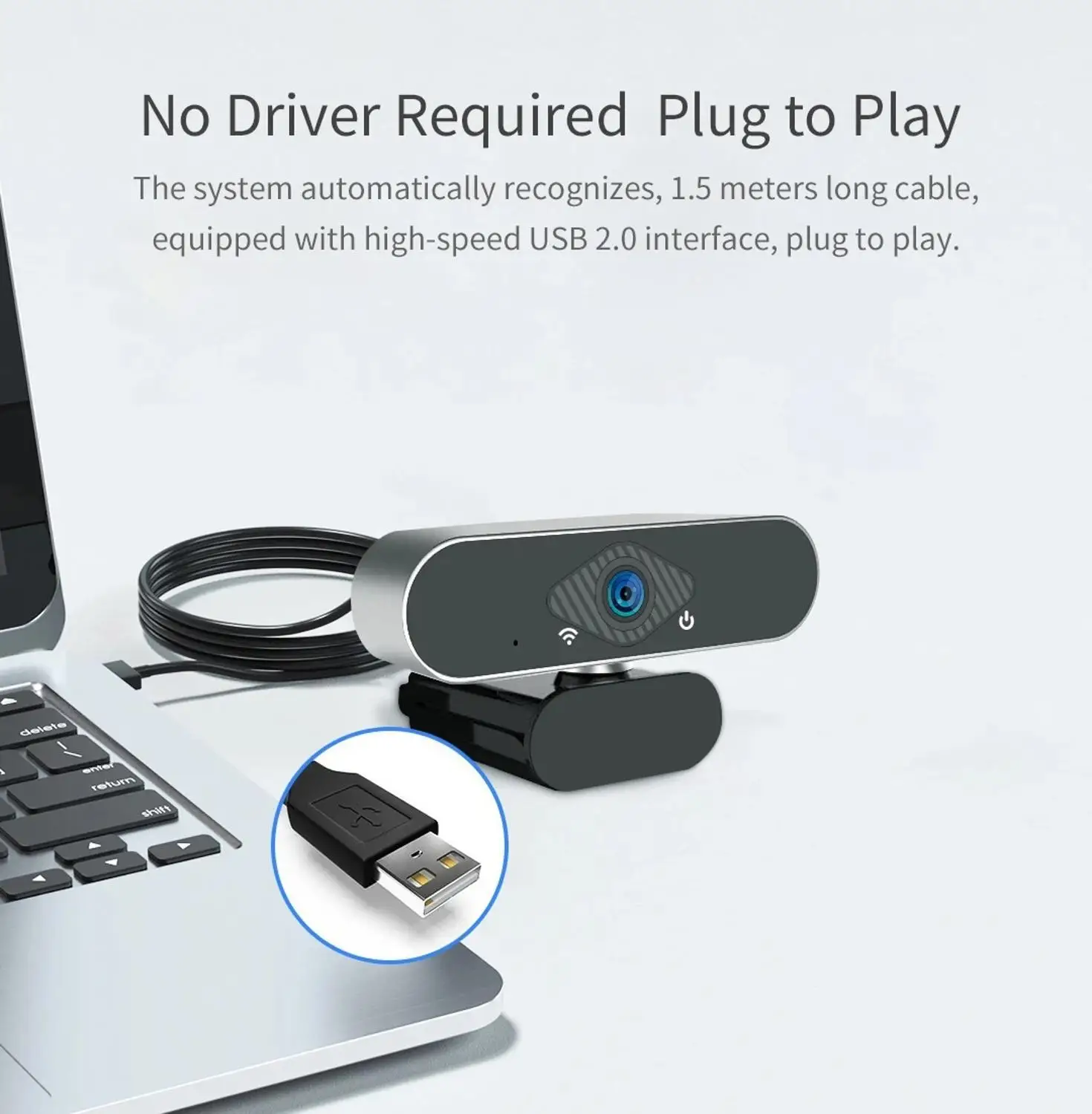 Xiaovv 1080P Webcam With Microphone 150&deg; Wide Angle USB HD Digital Web Camera Laptop Computer Webcast Zoom YouTube