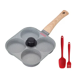 Premium Non-Stick Egg & Pancake Frying Pan with Flipping Lid and Spatula Set (Gray W Lid set)