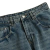 Men's Vintage Blue Baggy Jeans Washed Retro Loose Straight Denim Pants 3