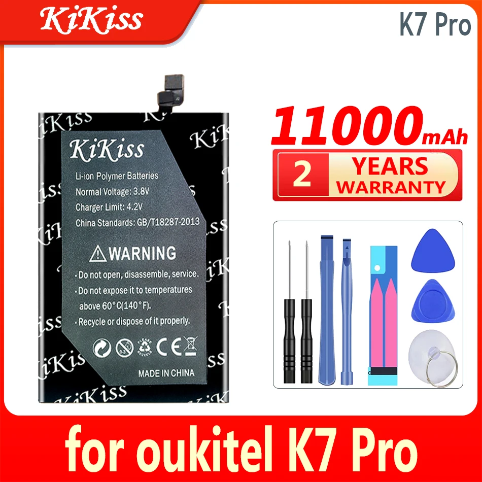 

KiKiss Battery for oukitel K7 Pro, k7pro, 11000mAh, High Capacity