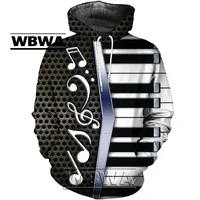 WBWA Fashion Novelty Streetwear Hoodie Men Pullover Shirts Musical Note 3D Print Hooded Sweatshirt Piano Harajuku Long Sleeve 2