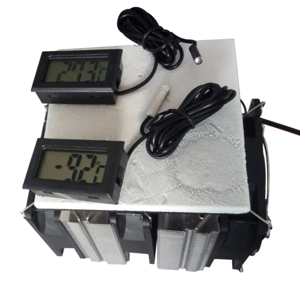 Modulo Refrigerante Peltier Dual Core Con Alimentatore 12V 16.5A - Kit Fai Da Te Per Raffreddamento A Semiconduttore