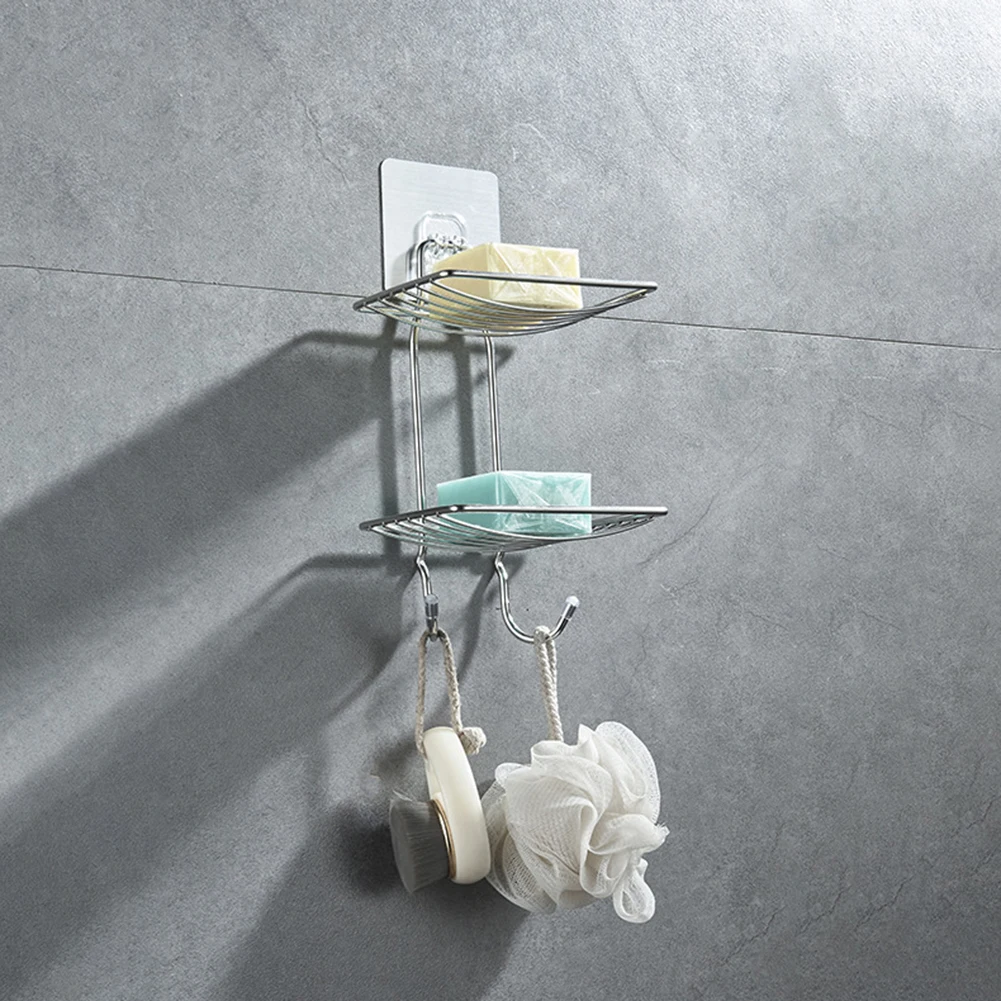 Double Layer Soap Holder Stainless Steel DoubleLayer PunchFree