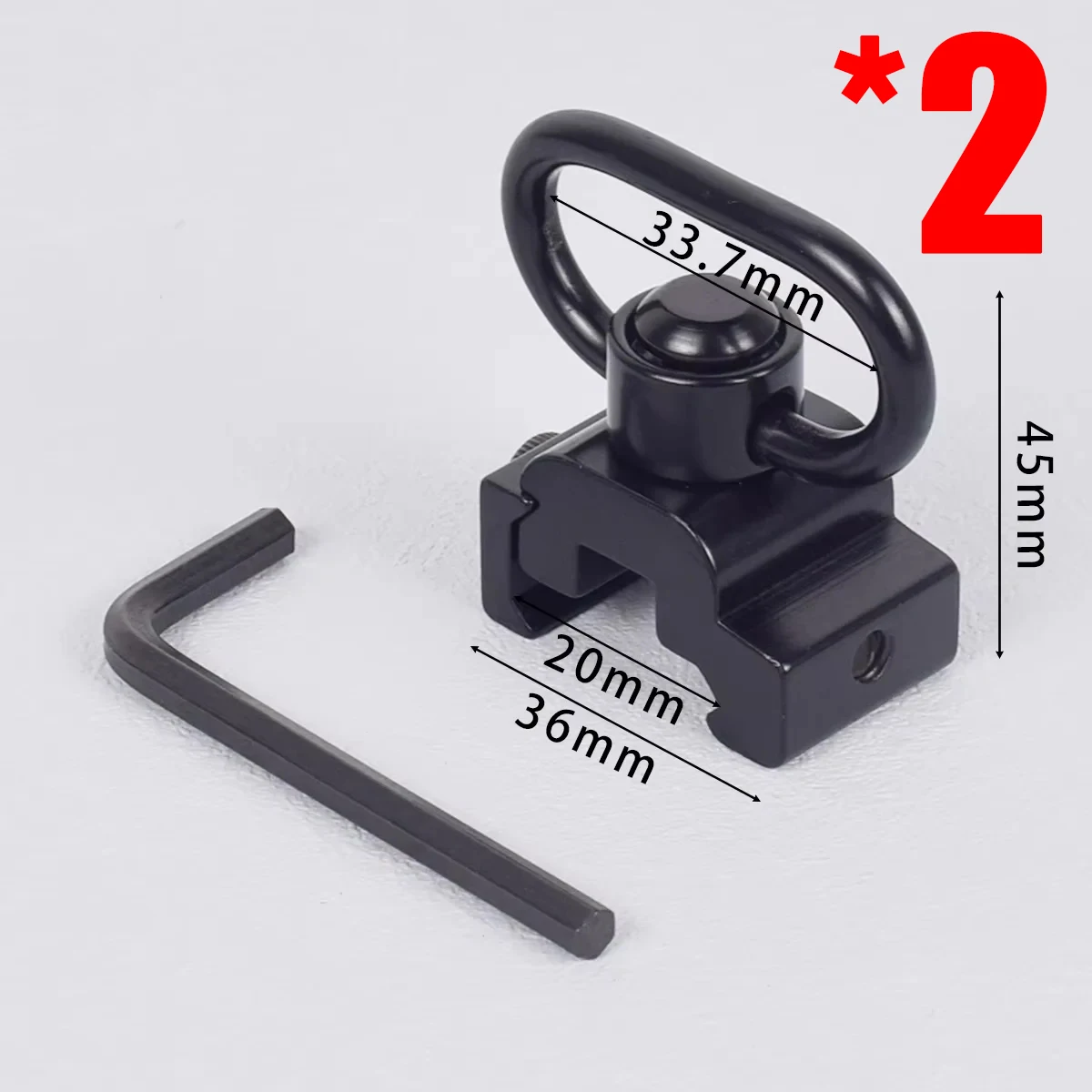Tactical Quick-Detach Sling Mount Adapter for Hunting and Airsoft Rifles