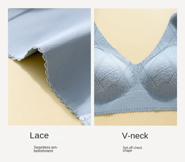 Lace Seamless V-Neck Bra