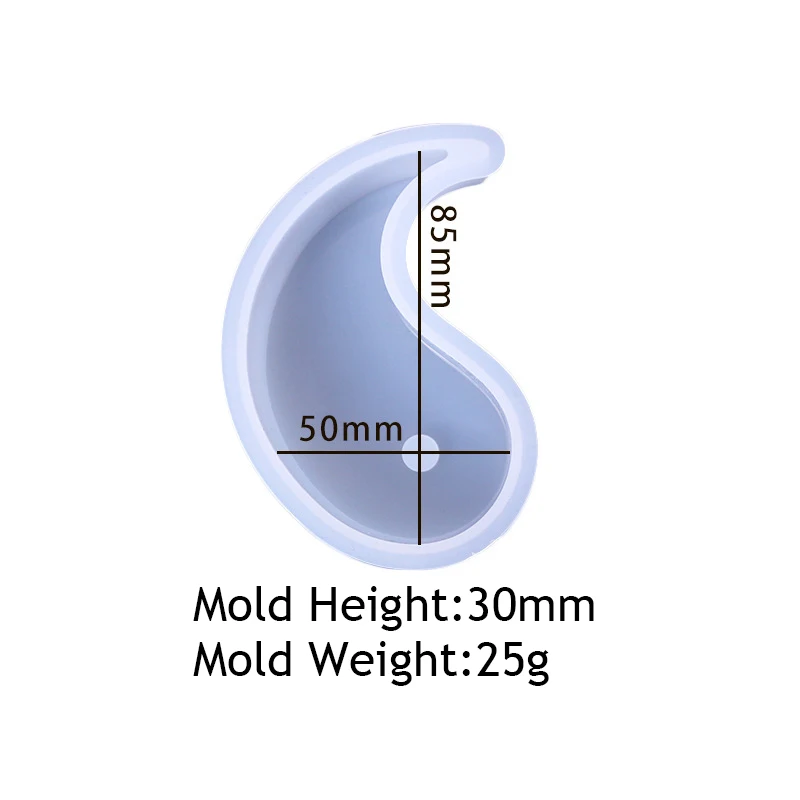 Yin Yang Silicone Mold for DIY Scented Candles, Soap, and Resin Crafts