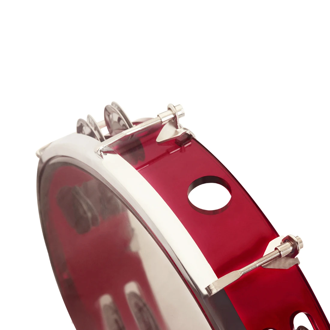SLADE Hand Tambourine Stainless Steel Self-Tuning Handbell Drum Percussion Instrument Musical Educational Toys ABS Metallic