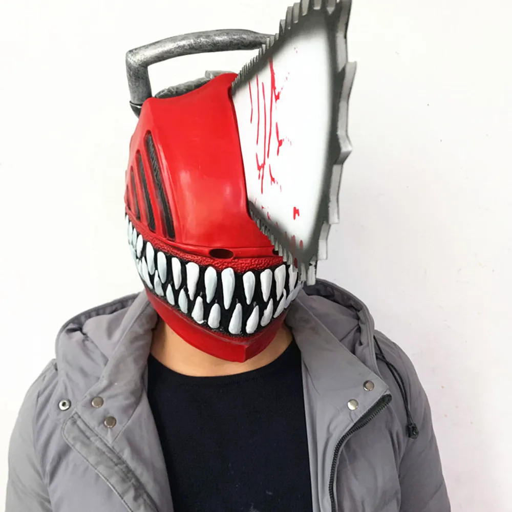  BravoPlay Anime Chainsaw man Denji Mask Pochita Denji Mask Full  Head Latex Halloween Costume Party (denji mask) : Toys & Games