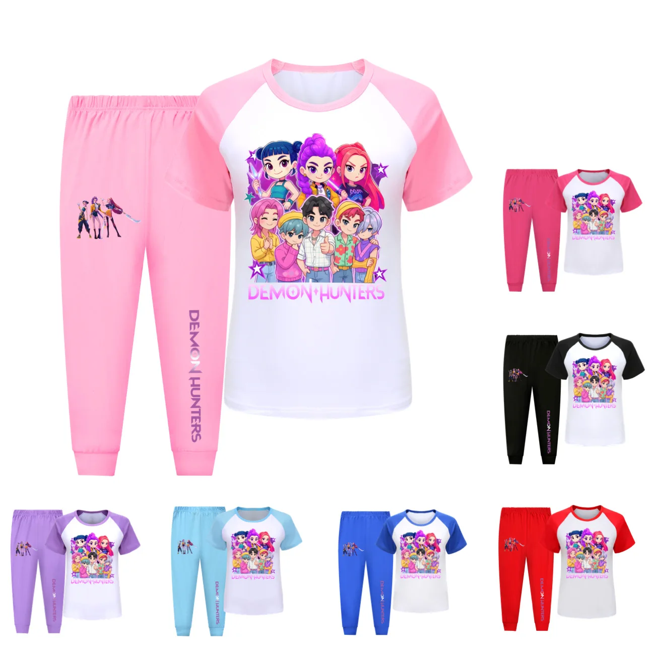 Pyjama 2 Pièces Fille Motif Kpop - Confortable Pour Noël, Automne Et Hiver, 3-14 Ans