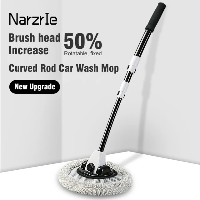 Brosse de nettoyage de voiture, courbée à 15 degrés, Chenille, télescopique, manche Long, serpillière, nouveauté 2022 1
