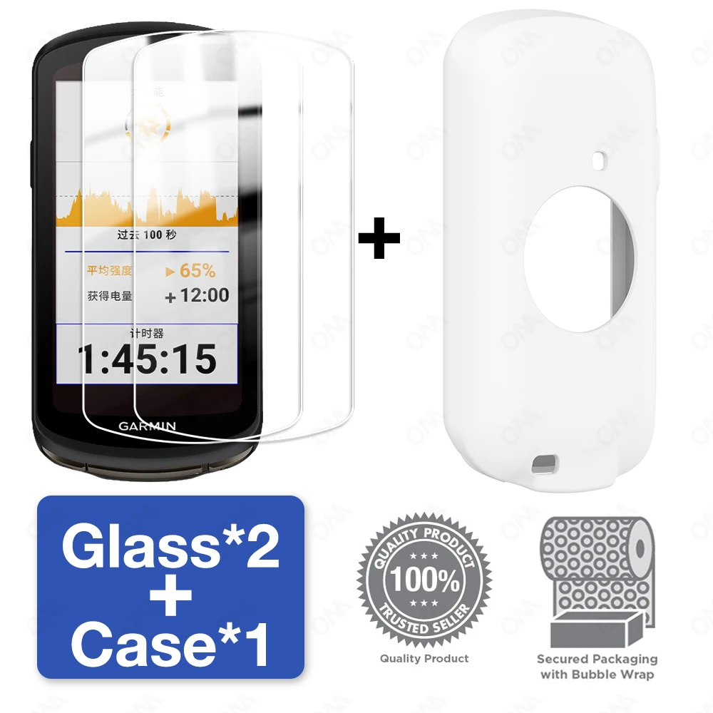 Dual-Layer Glass and Silicone Protective Case with Screen Protector Film