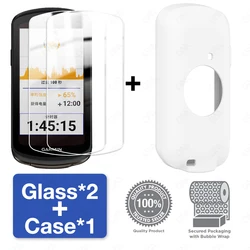Dual - Layer Glass and Silicone Protective Case with Screen Protector Film - Edge 1040 (White)