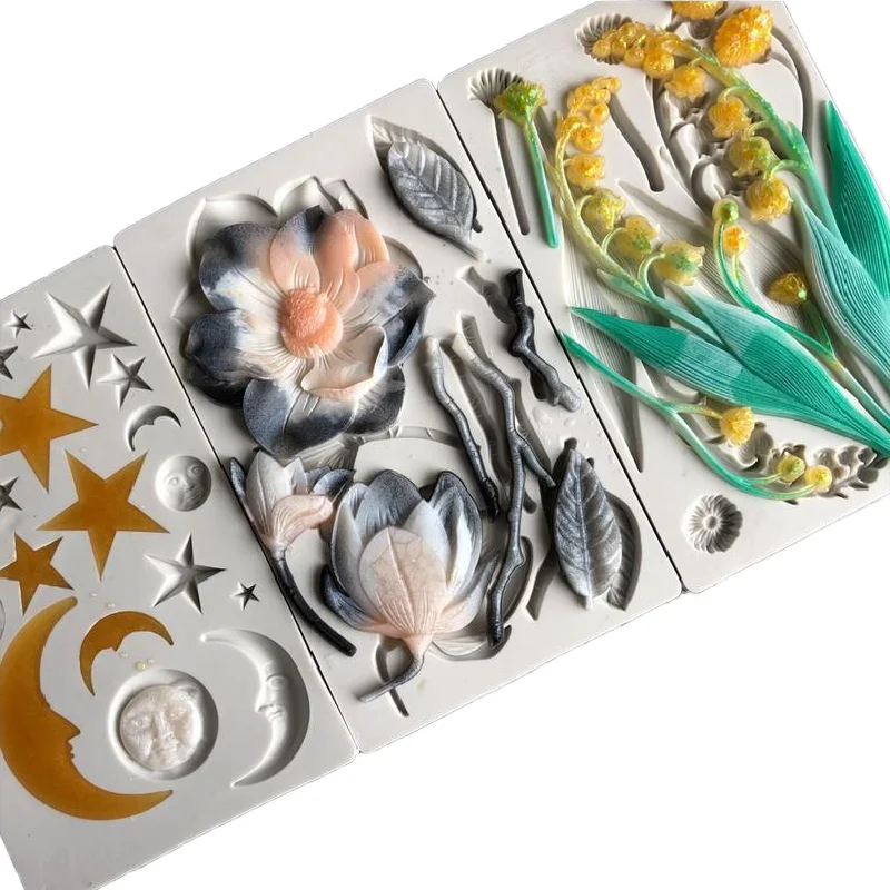 Moon Star Lily of The Valley силиконовый в Форме Розы Mold инструменты для украшения тортов из