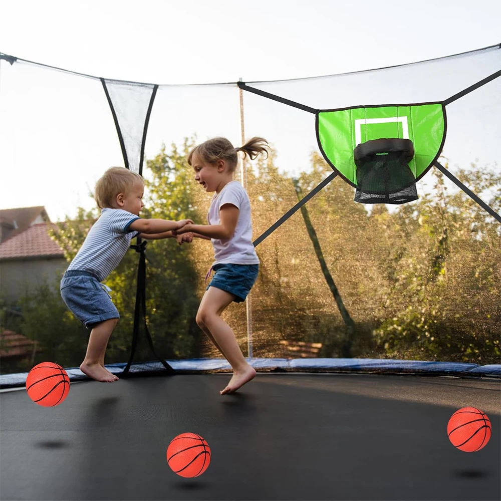 Trampoline Basketball Hoop Set Mini Basketball Hoop for Kids Waterproof Sunscreen Soft Material Basketball Goal Set For Children 6