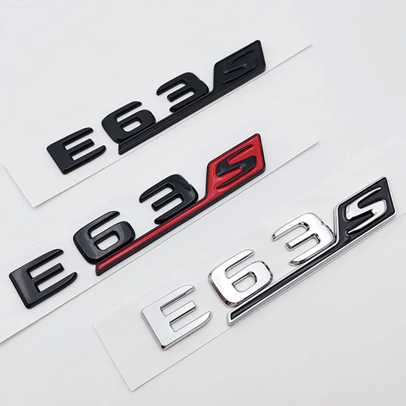 3D ABS chrome black E63 S ee6s emblem badge sticker car trunk badge for Mercedes ee6s AMG W212 W213 accessories