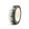2025 NEW 1PC 10M Decor Silver Foil Forest Snowing Christmas Trees Washi Tapes Journaling Adhesive Masking Tape Cute Papeleria 4