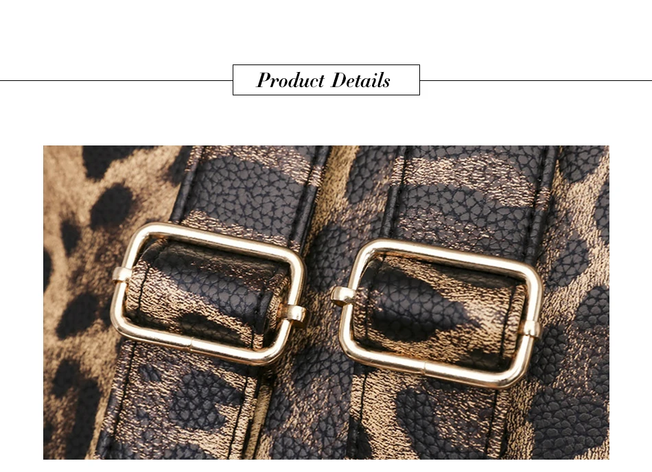 Scuola invernale da donna in pelle PU casual per ragazze adolescenti Zaino da viaggio Borse a tracolla leopardate moda vintage_voghion.com