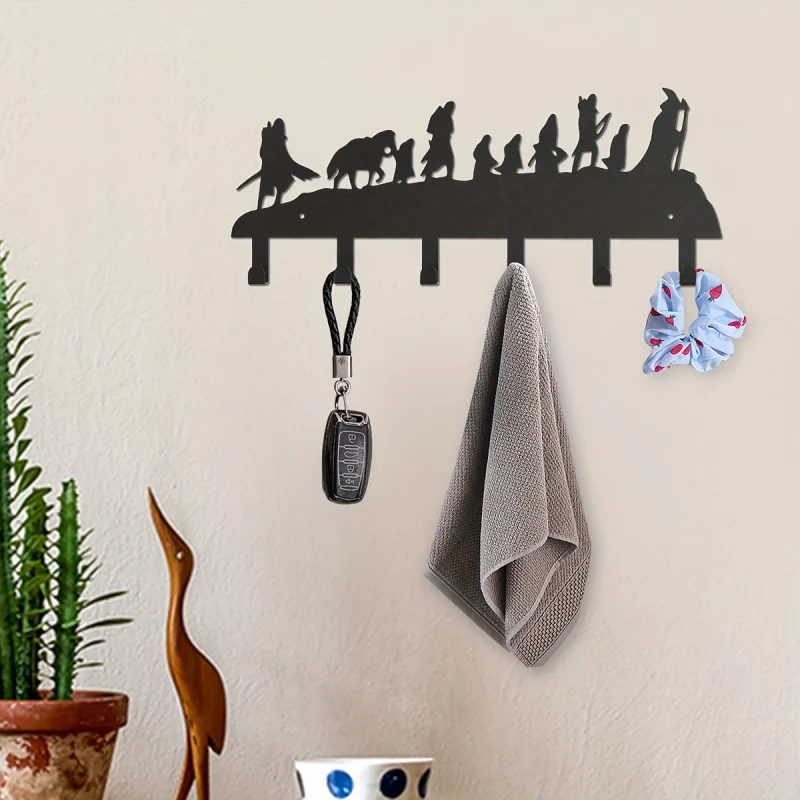 1pc Metal Wall Hooks, Household Multi-Purpose Clothes Bag Key Hooks, Easy To Install Practical And Beautiful, Halloween Christma 4